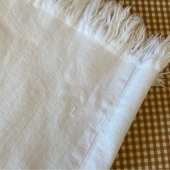 FRAME Le High Straight Blanc white jeans raw hem. Size 32 - Picture 9 of 16